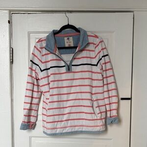Fat Face Airlie: Pink and White Striped Women's Sweatshirt